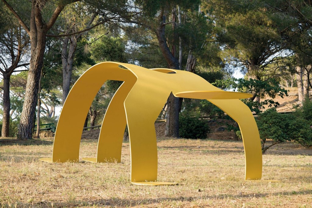 Yellow Arching Figure Citadelle Saint Tropez